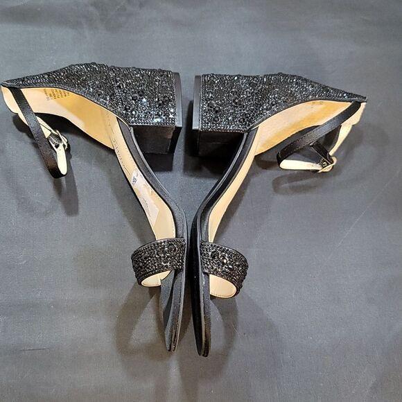 BRAND NEW SB-HANNA BY BETSEY JOHNSON MARI RHINESTONE BLOCK HEEL DRESS SA… - Picture 12 of 16